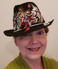Black Lace Floral Fedora