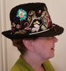 Black Lace Floral Fedora