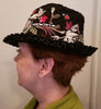 Black Lace Floral Fedora