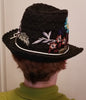 Black Lace Floral Fedora