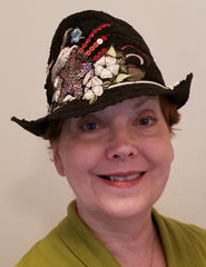 Black Lace Floral Fedora