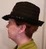 Black Lace Floral Fedora