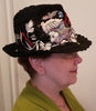Black Lace Floral Fedora
