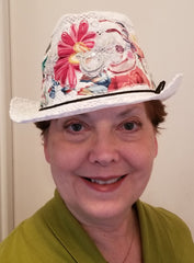 White Floral Fedora