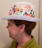 White Floral Fedora