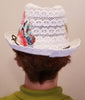 White Floral Fedora
